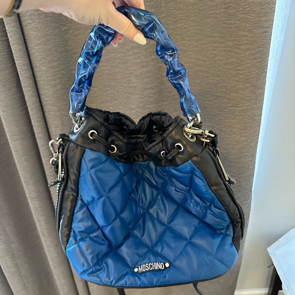 Moschino Blue Puffer Bag